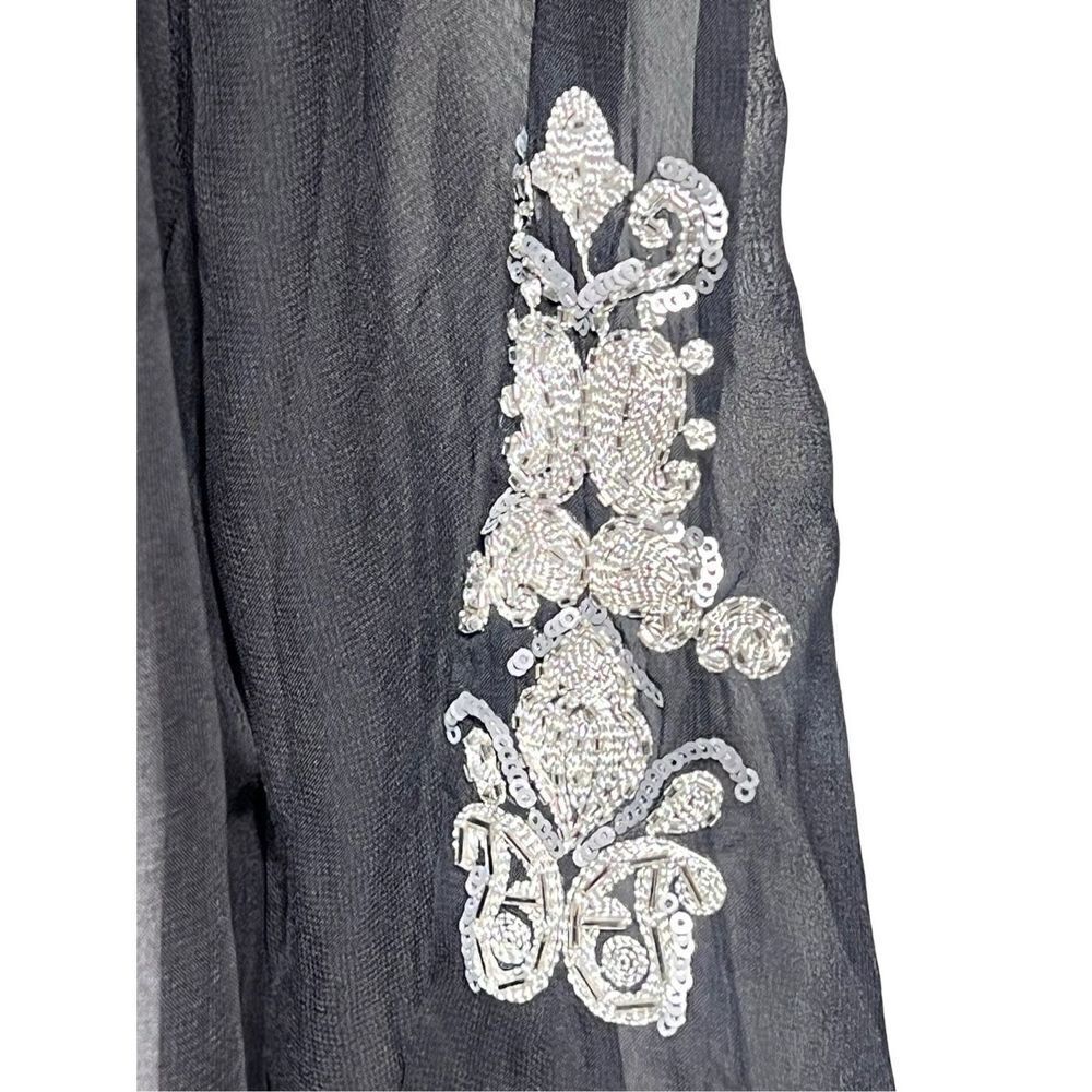Anthony Original NWT Black Embellished Sheer Tunic, Blouse, Dress Size 8 - Picture 4 of 6